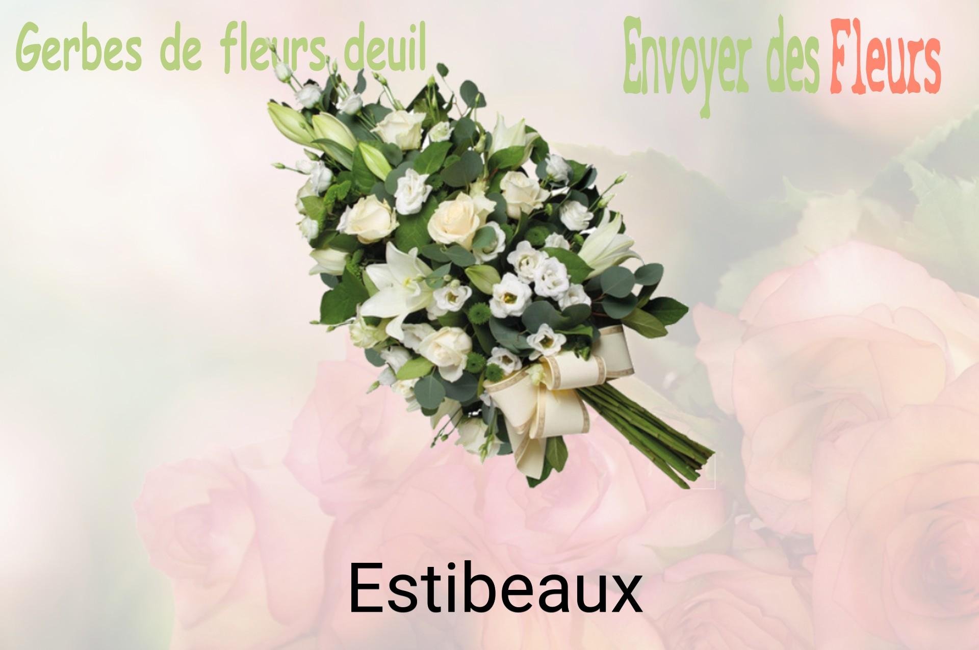 Gerbe de fleurs de deuil livrée à Estibeaux